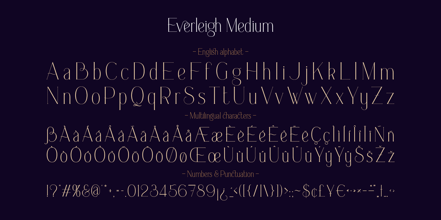 Everleigh Duo Medium Font preview